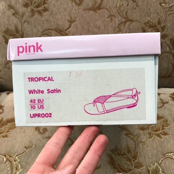 Dye-Able White Satin BLING Toe Thong Sandals, Formal Elegant Wedding Comfortable - Picture 14 of 16